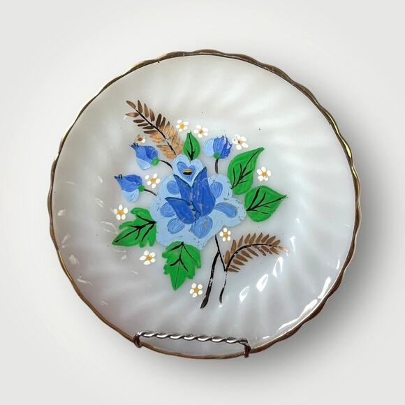 Vintage set of 2 Fire King Plates | Hand Painted | Not for food use | EUC - Picture 3 of 4